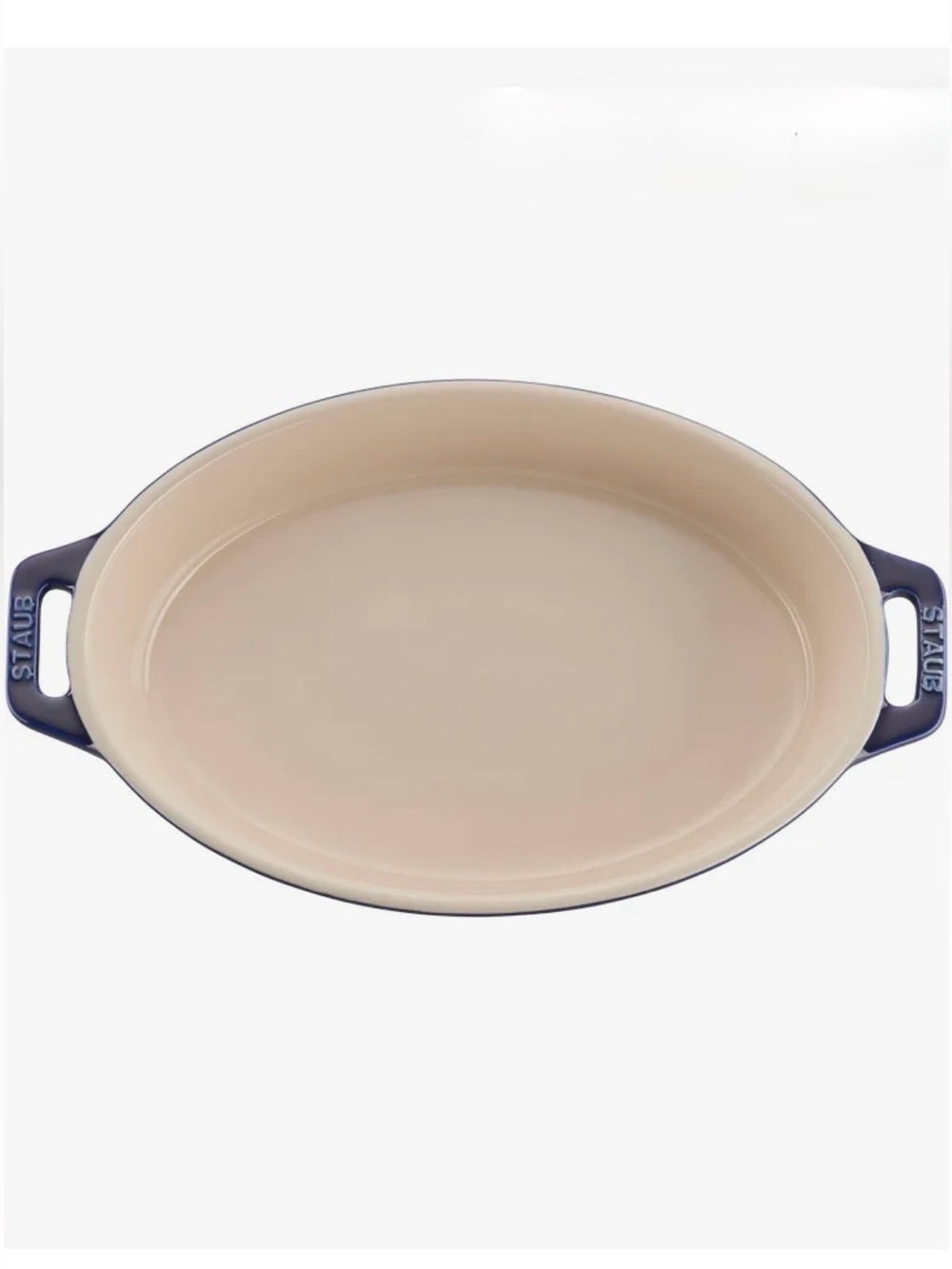 New! STAUB Roaster Oval Ceramic Baking Dish in Navy Blue 11” x 8”